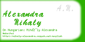 alexandra mihaly business card